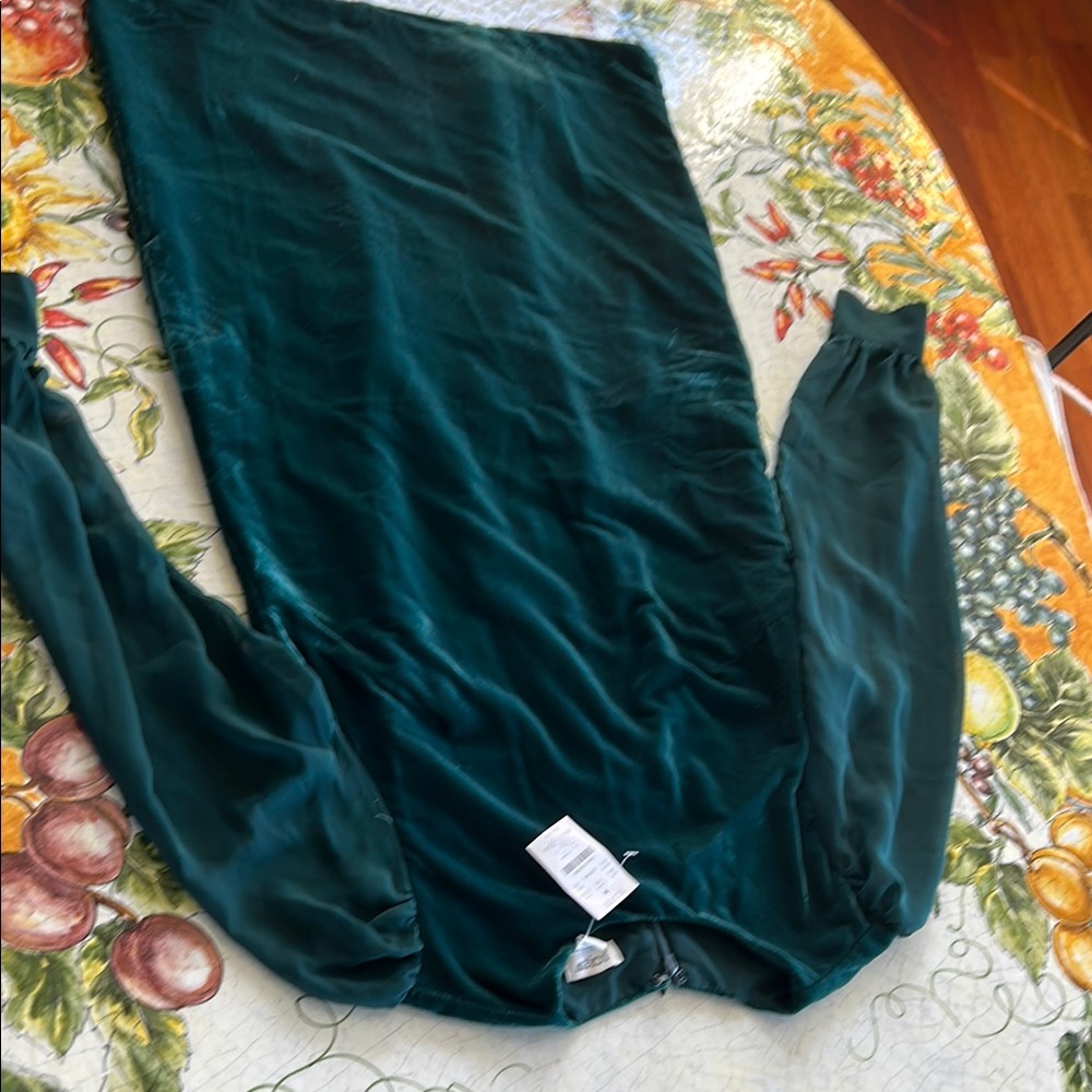 Elegant Teal Velvet Dress above the knee by J.Crew sz.00 New with tags.